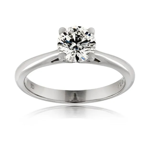 1.00ct Solitaire Diamond Engagement Ring in Platinum