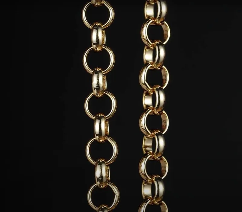 10mm Gold Belcher Bracelet Classic 6 Inches