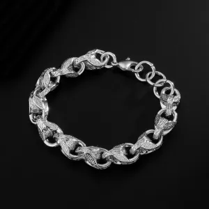 12mm Silver 3D Tulip Bracelet 8/9 Inches