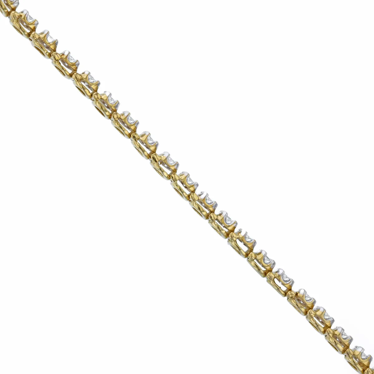 2ct Brilliant Cut Diamond Tennis Bracelet | Pre-Loved | 9K Yellow Gold