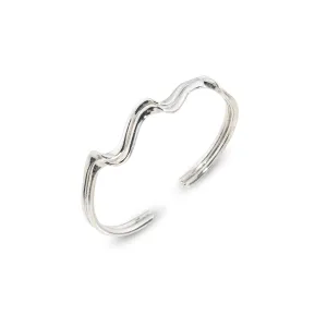 Aarna Double Wavy Cuff Sterling Silver