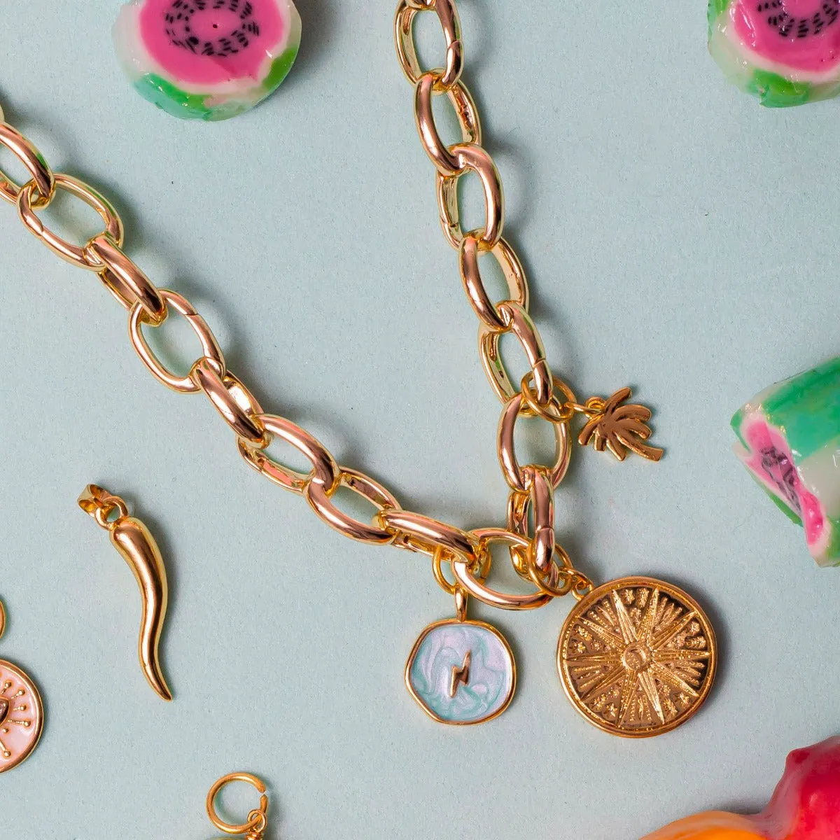 Aqua Coin Charm