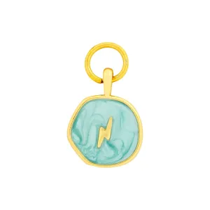 Aqua Coin Charm