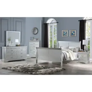 Araceli Full Bed, Platinum