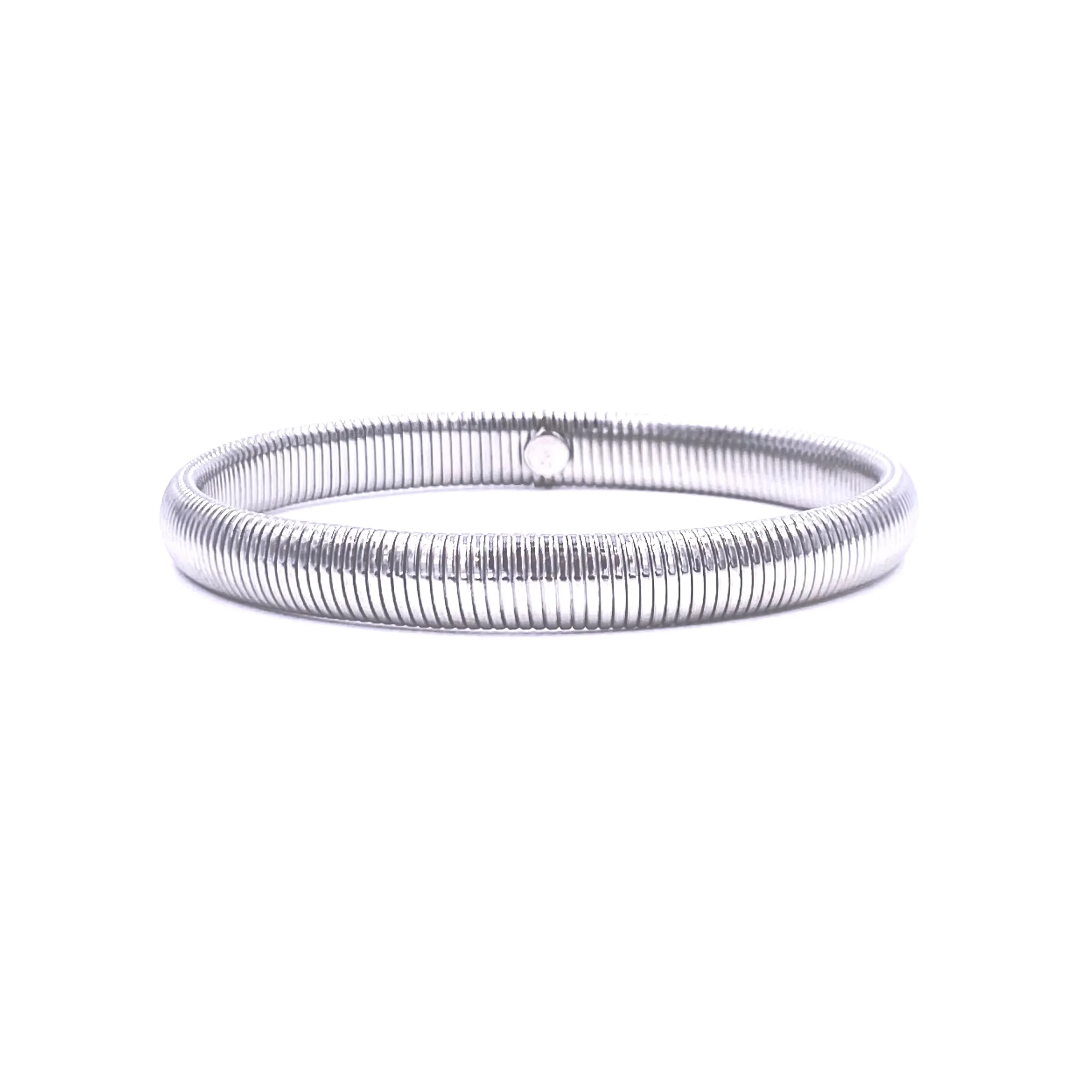 Ashley Gold Stainless Steel Slinky Design Bangle Bracelet