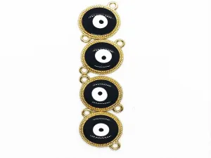 Black Circular Evil Eye Charms