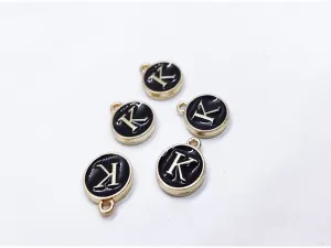 Black Fancy Metallic Jewelry Charms