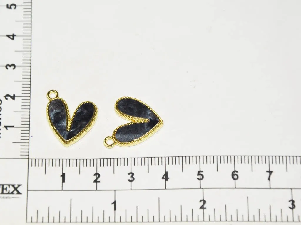Black Heart Charms