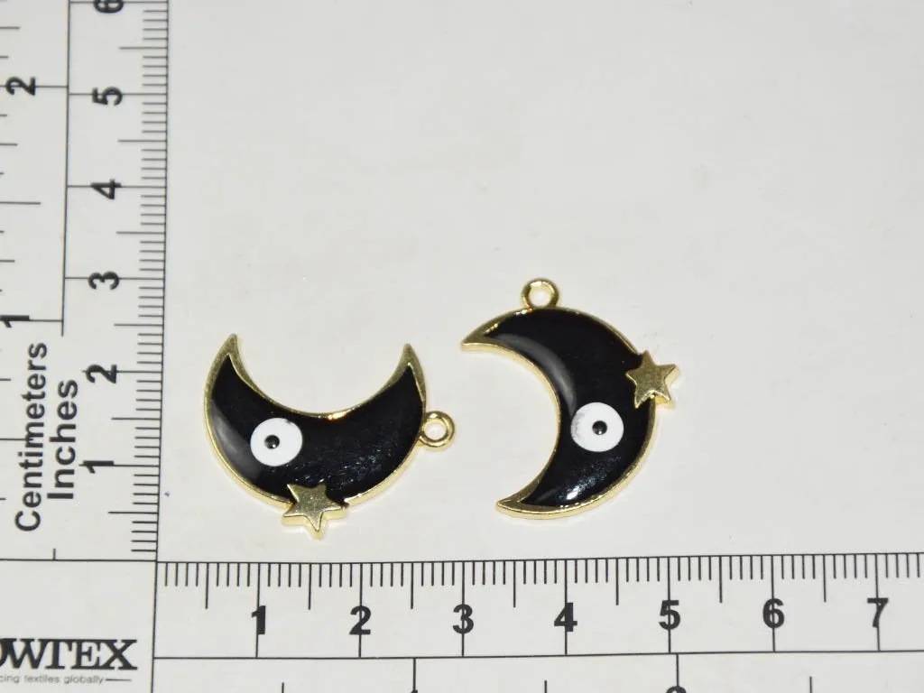 Black Moon Evil Eye Charms