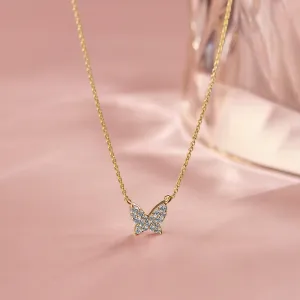 Butterfly Pave Diamond Necklace