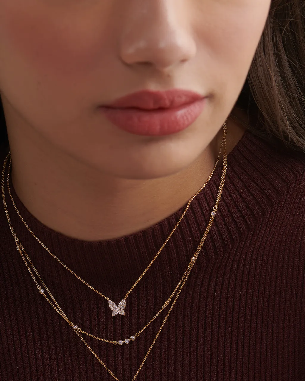 Butterfly Pave Diamond Necklace