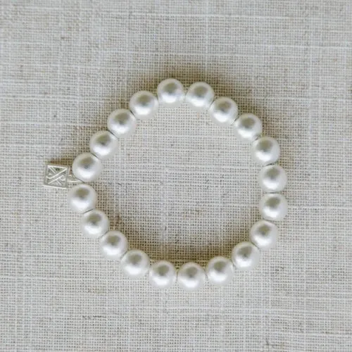 CHRISTIE MATTE SILVER PEARL BRACELET
