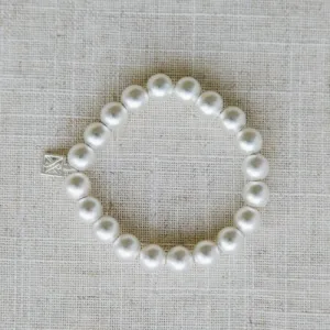 CHRISTIE MATTE SILVER PEARL BRACELET