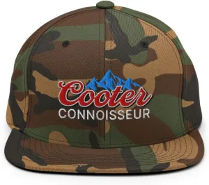 Cooter Connoisseur Embroidered Flat Bill Brim Snapback Hat