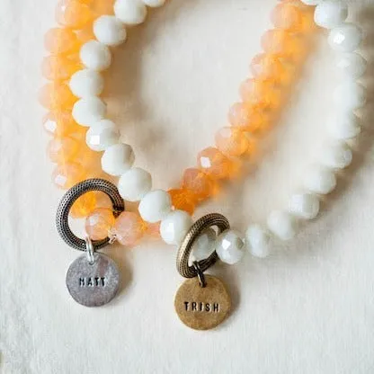 Crystal Bangle   Name Charm