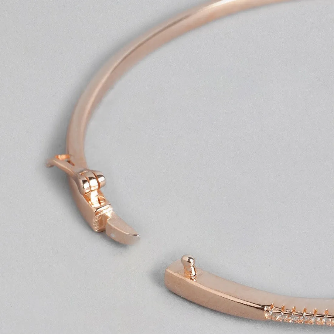 CZ Rose Gold Plated 925 Sterling Silver Bracelet