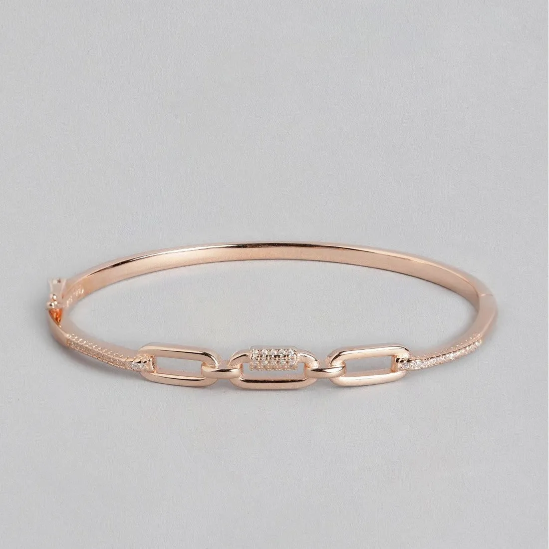 CZ Rose Gold Plated 925 Sterling Silver Bracelet