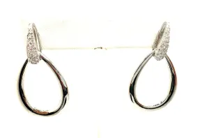 CZ Teardrop Post Earrings