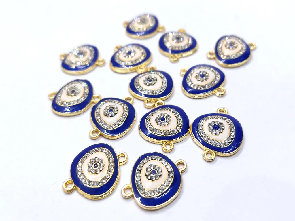 Dark Blue Fancy Metallic Jewelry Charms