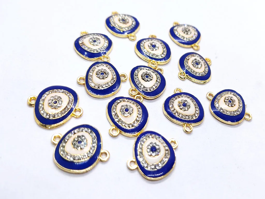 Dark Blue Fancy Metallic Jewelry Charms