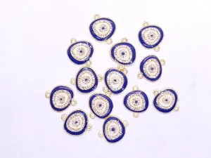 Dark Blue Fancy Metallic Jewelry Charms