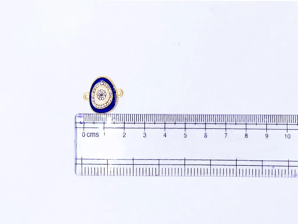 Dark Blue Fancy Metallic Jewelry Charms
