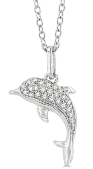 Diamond Dolphin Pendant