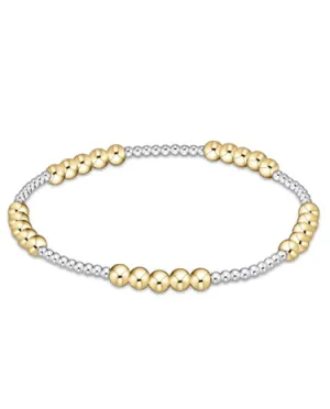 Enewton - Classic Blissful Pattern 2mm Bead Bracelet - 4mm Mixed Metal