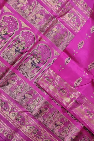 Exquisite Pink Swarnachari Handloom Silk Saree