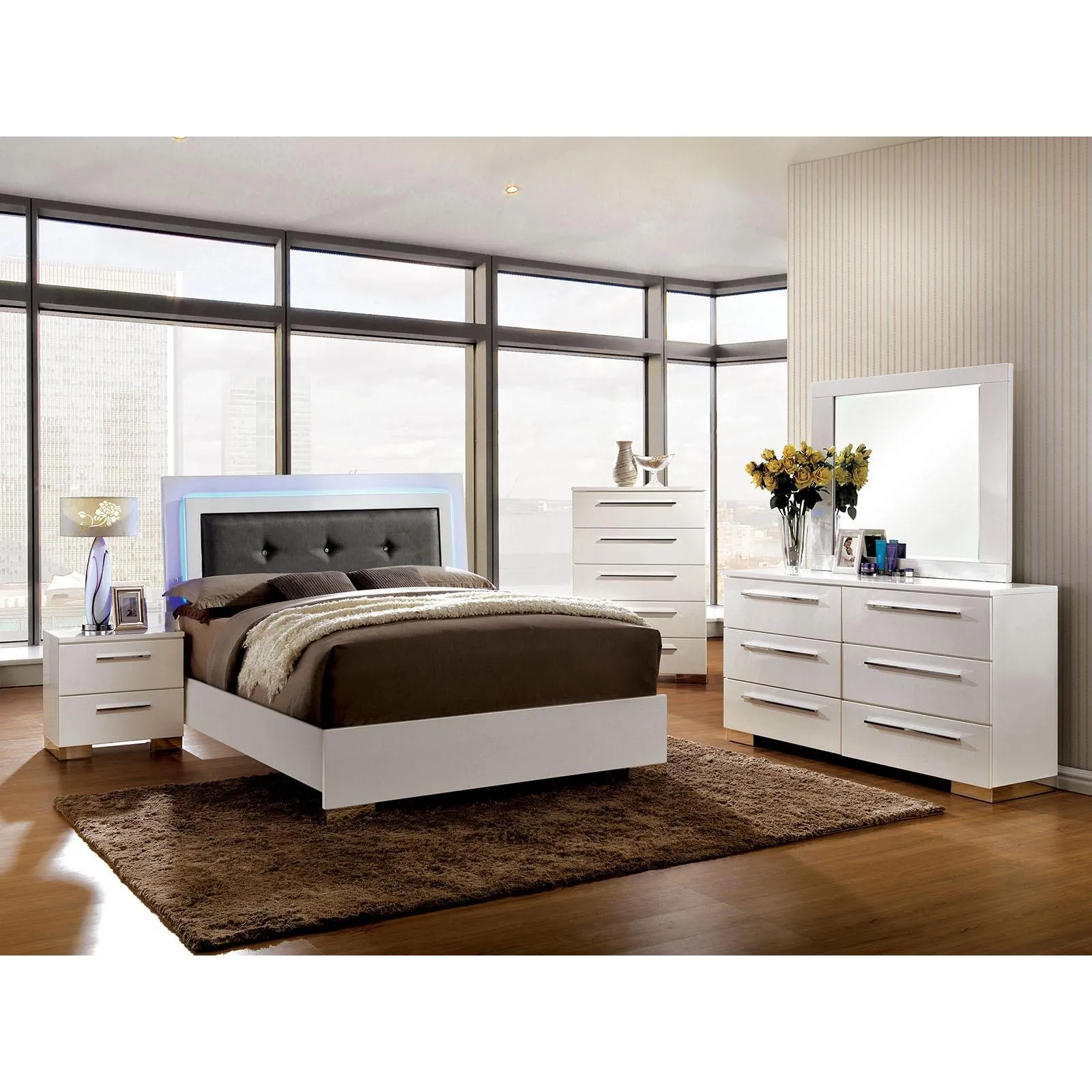 Furniture of America Clementine 2-Drawer Nightstand CM7201N
