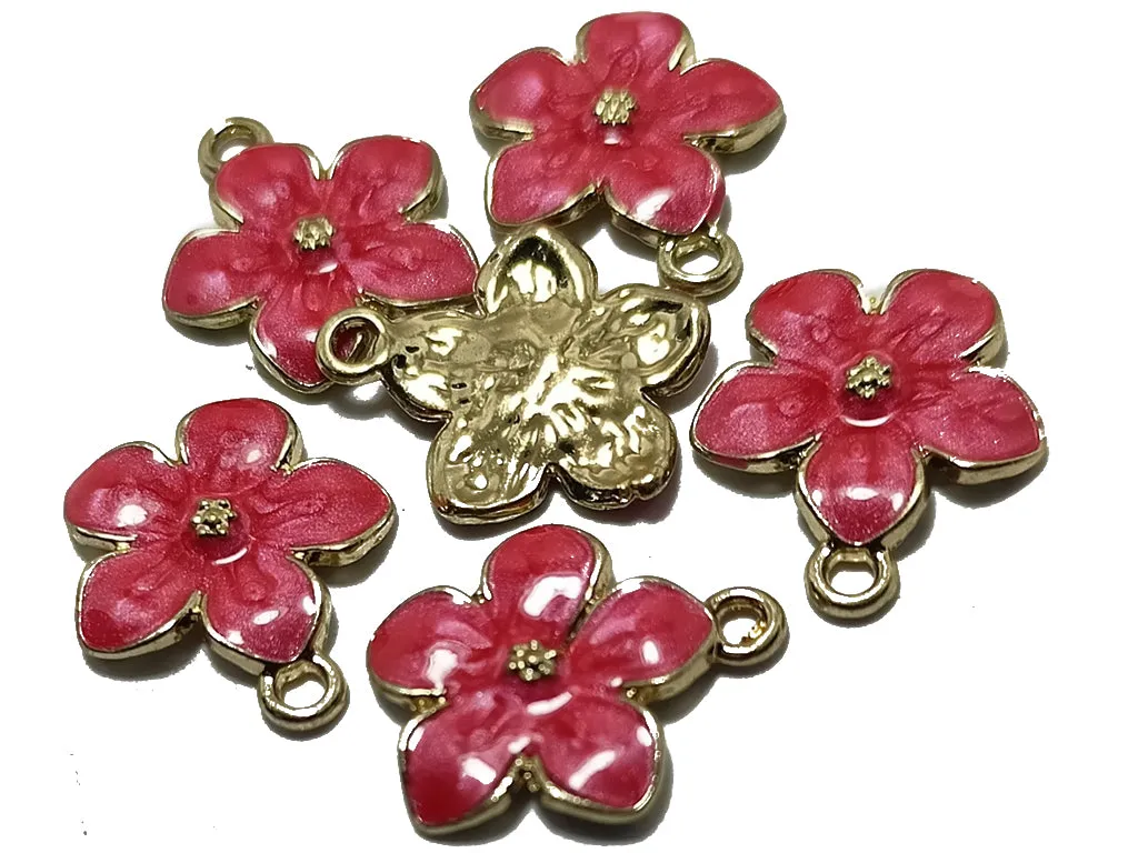 Glossy Pink Designer Jewelry Charms