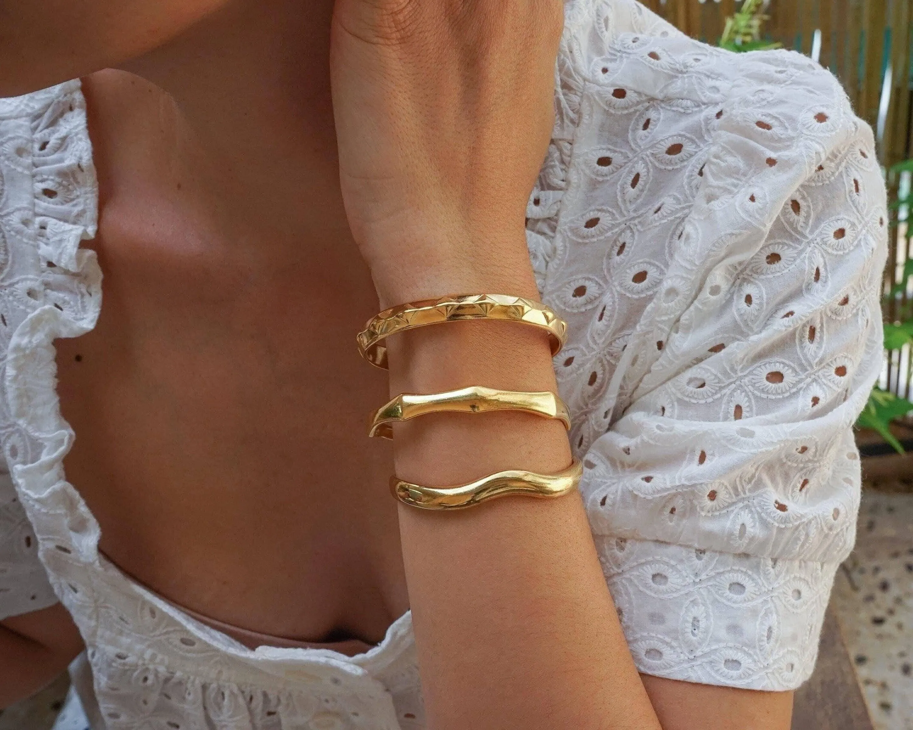Gold Bold Angular-Shaped Cuff