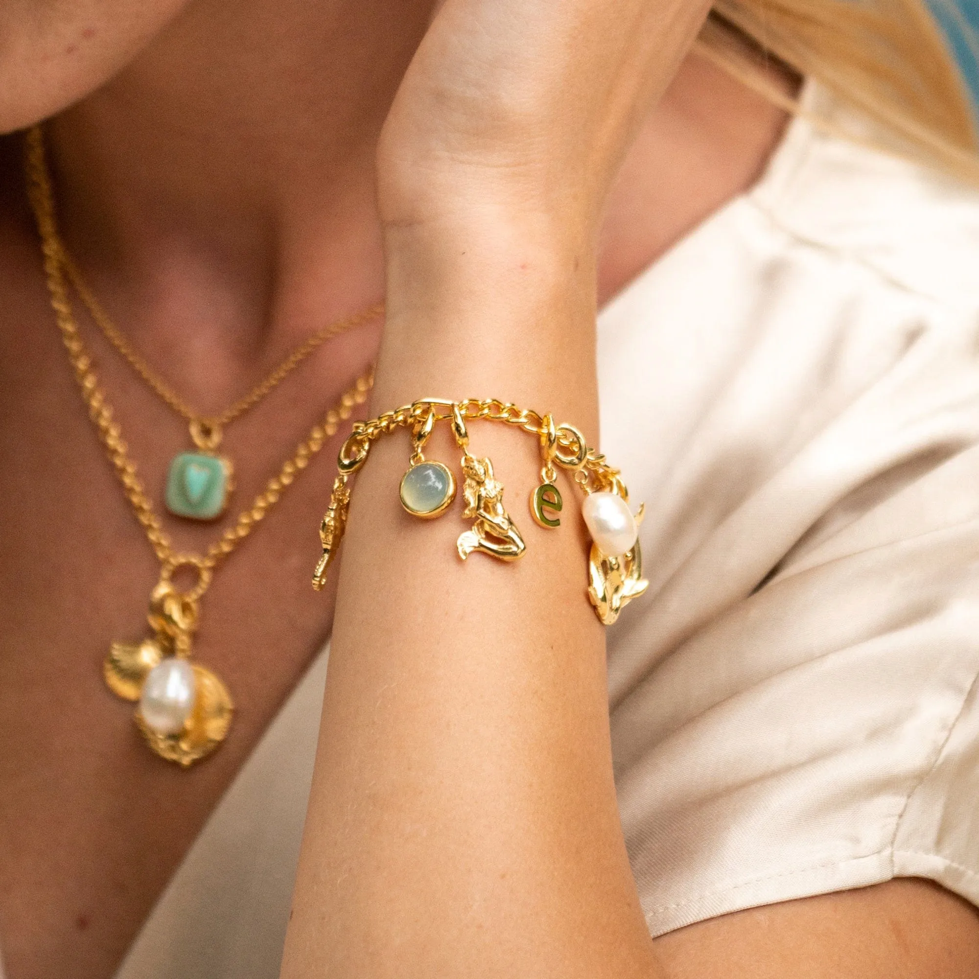 Gold Plated Mermaid Charm