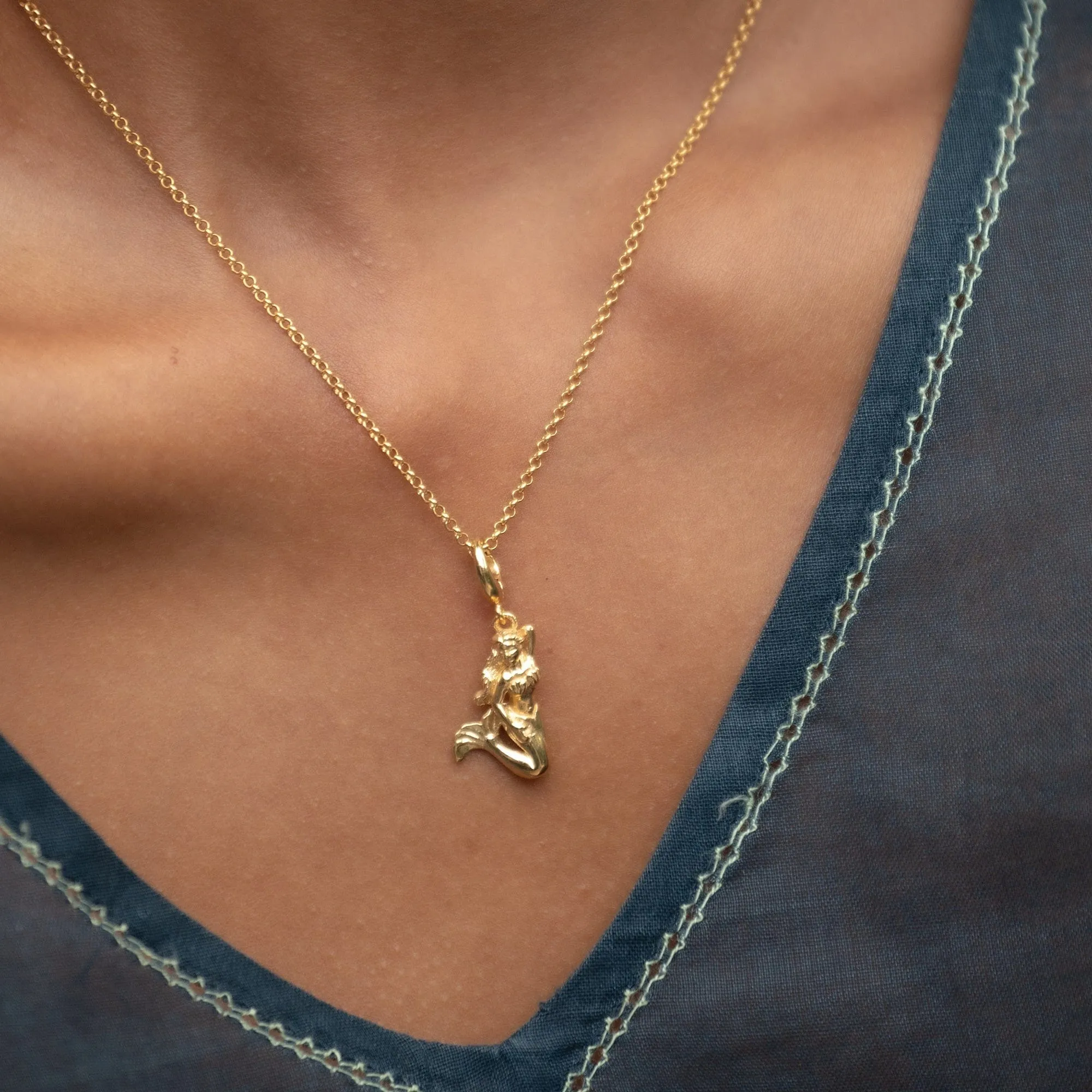 Gold Plated Mermaid Charm