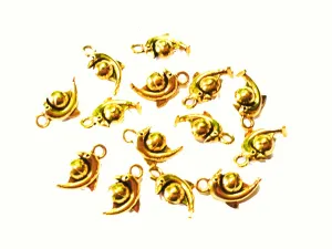 Golden Dolphin Shape Designer Charms