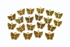 Golden German Silver Butterfly Charms