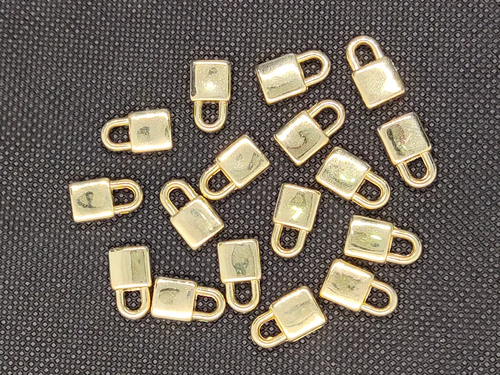 Golden Plastic Lock Charms