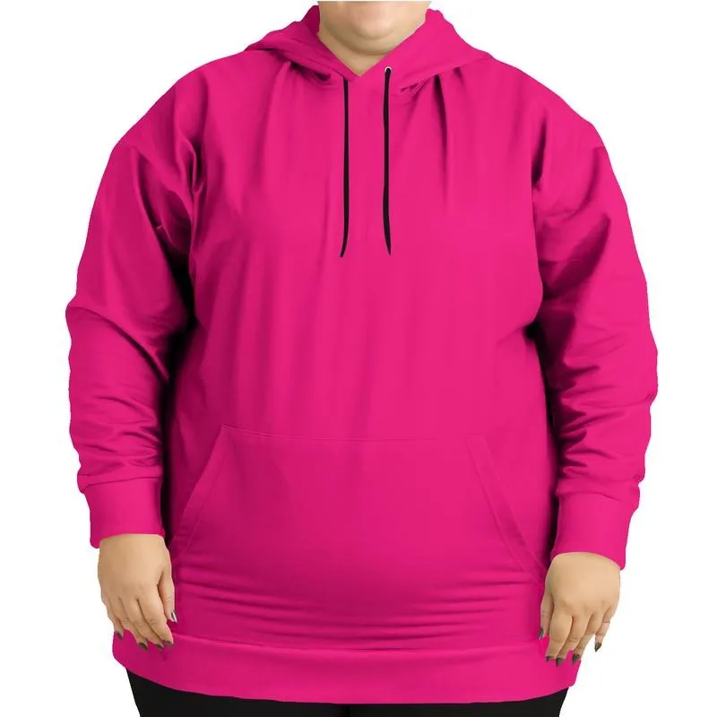 Hot Pink Hoodie | Unisex | with PLUS sizes | Bright Pure Cool Pink | C0M100Y25K0