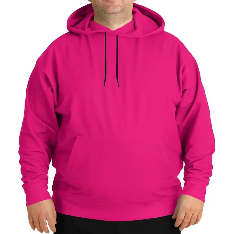 Hot Pink Hoodie | Unisex | with PLUS sizes | Bright Pure Cool Pink | C0M100Y25K0