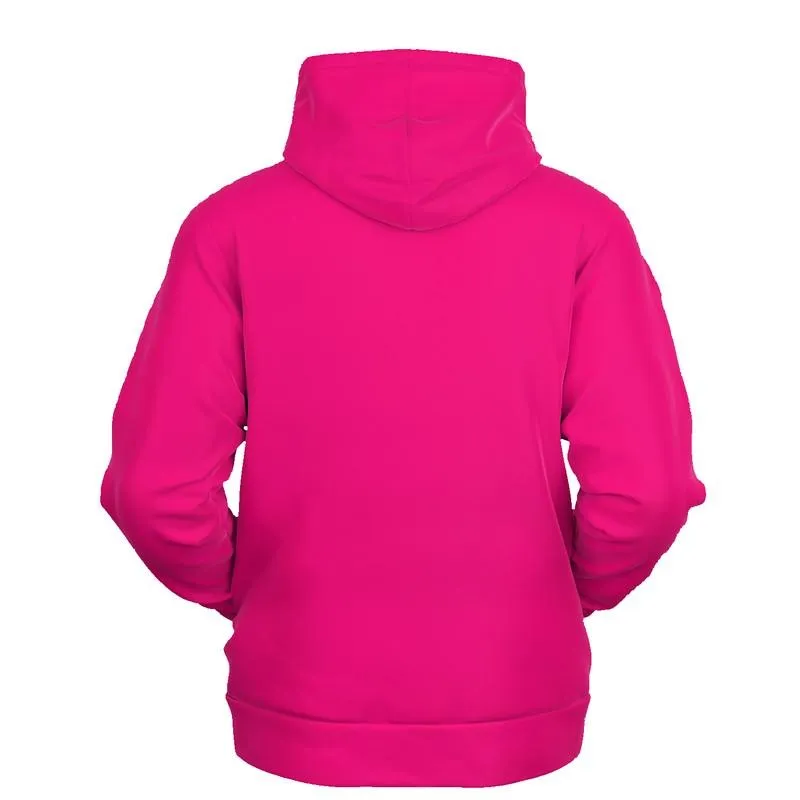 Hot Pink Hoodie | Unisex | with PLUS sizes | Bright Pure Cool Pink | C0M100Y25K0