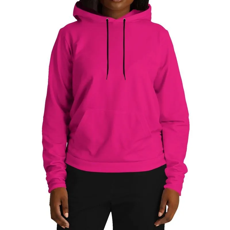 Hot Pink Hoodie | Unisex | with PLUS sizes | Bright Pure Cool Pink | C0M100Y25K0