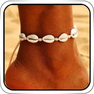 JEWEKY Boho Anklet Shell Foot Chain Rope Ankle Bracelets Summer Beach Foot Jewelry for Women