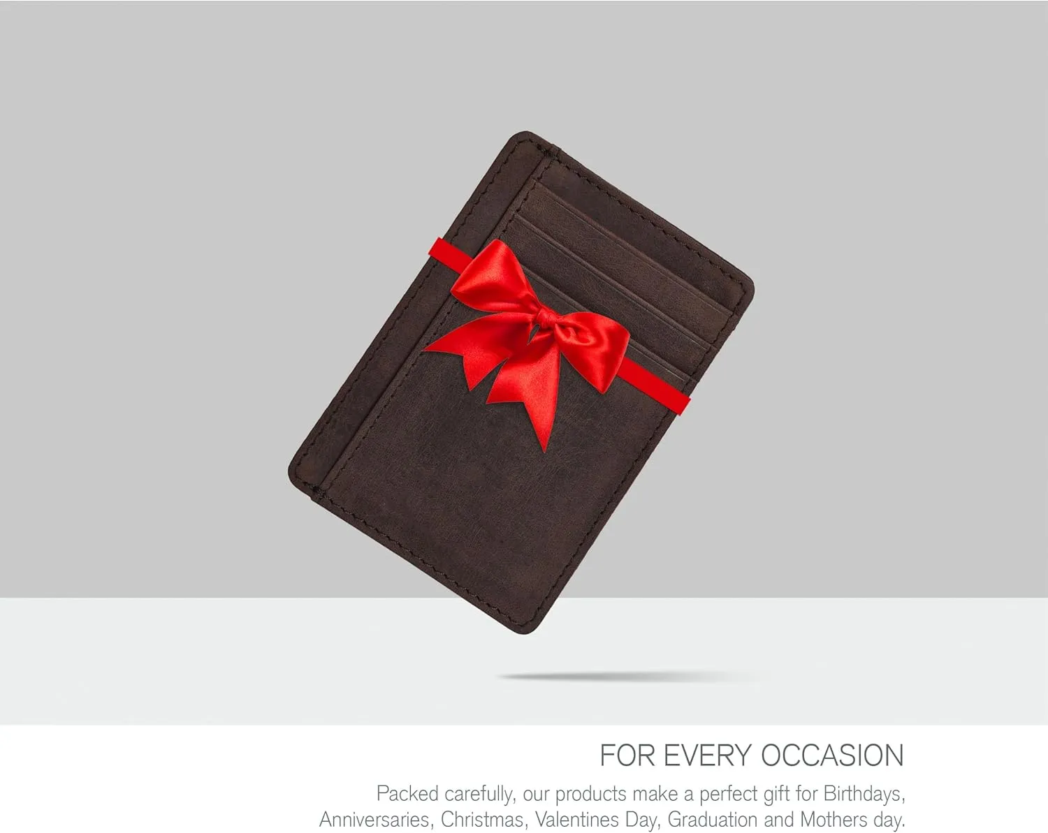 Leather Minimalist Wallet for Men & Women RFID Front Pocket Leather Card Holder Wallets