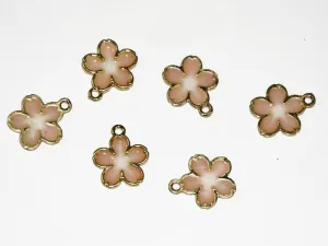 Light Peach Flower Charms