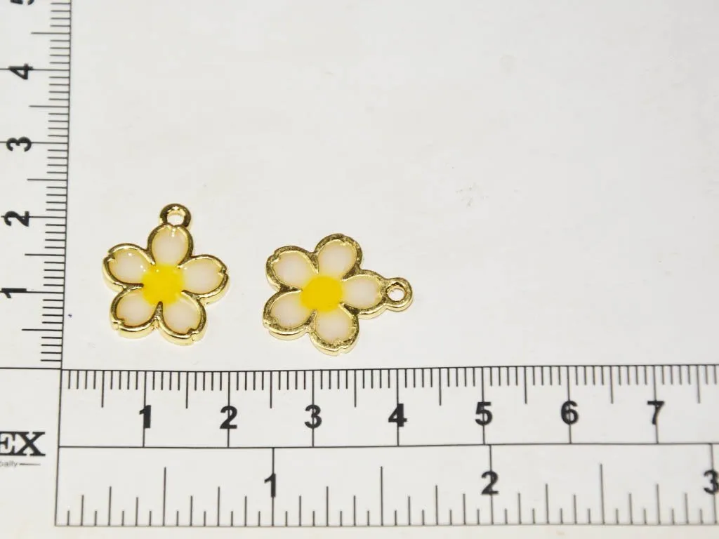 Light Yellow Flower Charms