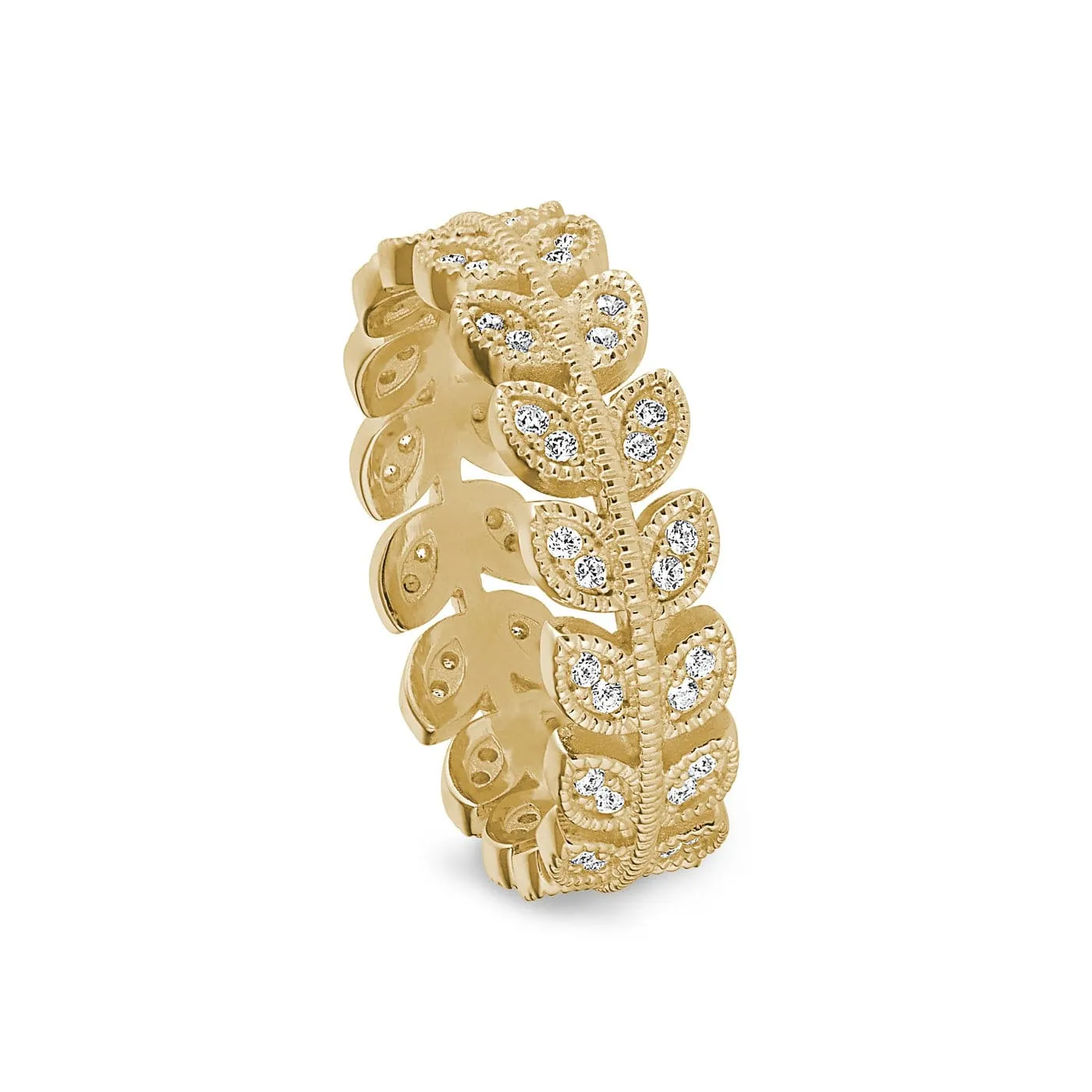 Micropave Leaf Ring - BL2270R