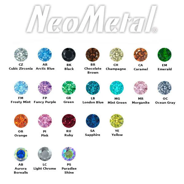 NeoMetal Prong Set Gem Ends