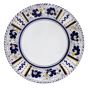 ORVIETO BLUE ROOSTER: Dinner Plate (White Center) [SECOND]