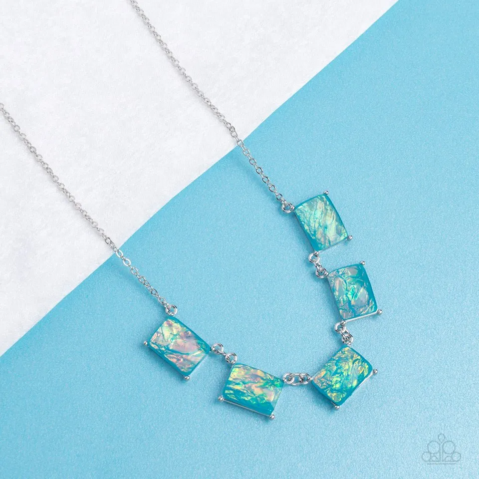 Paparazzi Necklace ~ Opalescent Oblivion - Blue