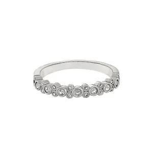 Platinum Finish Sterling Silver Bubbles Ring - BL2280R